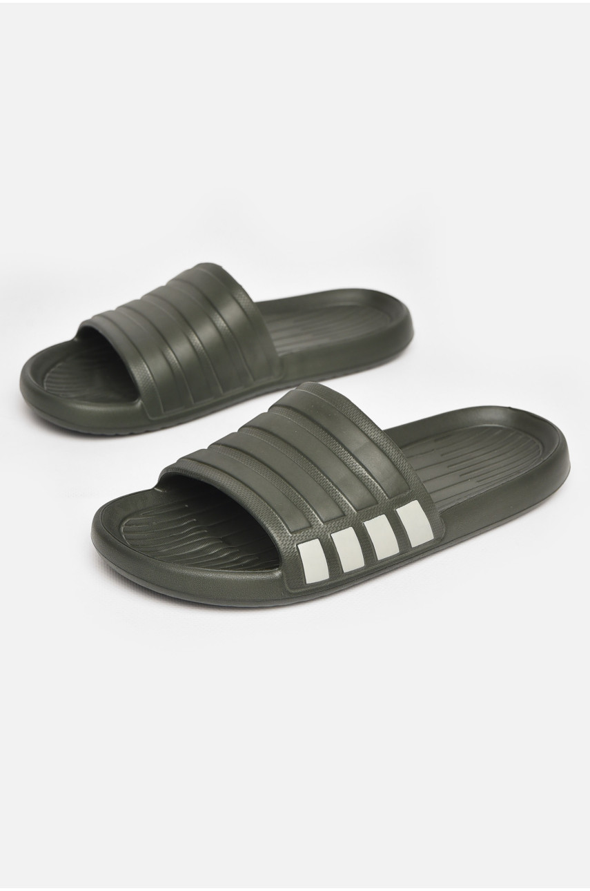 Шлепанцы мужские пена темно-зеленого цвета Уценка L-140 211122