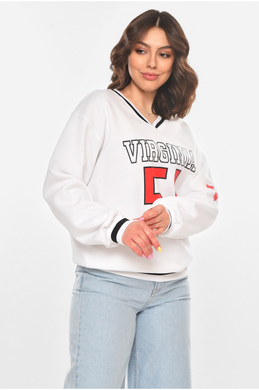 Худи женское белого цвета с принтом 25049 211142