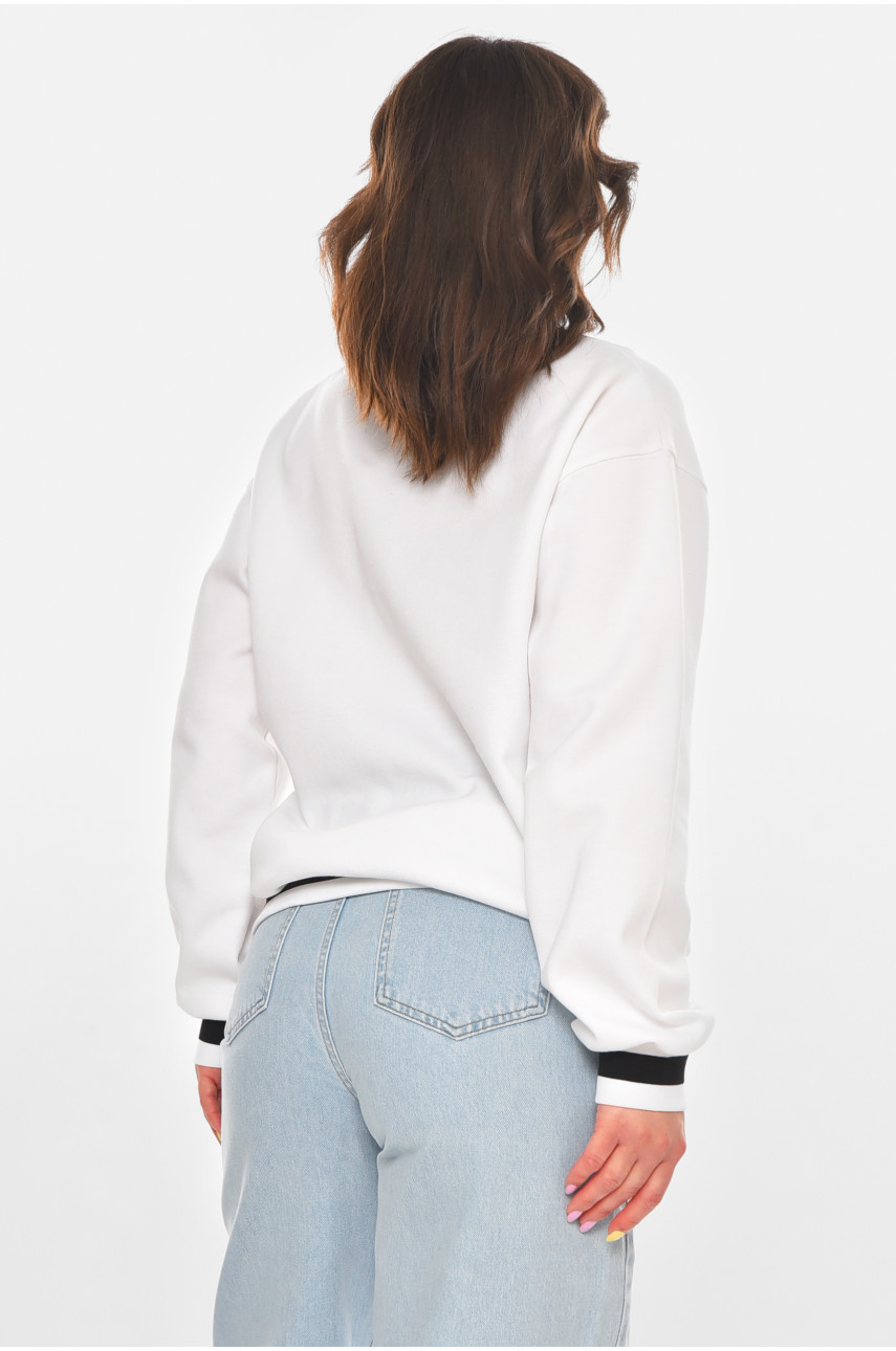 Худи женское белого цвета с принтом 25049 211142 Худи женское белого цвета с принтом 25049 211142