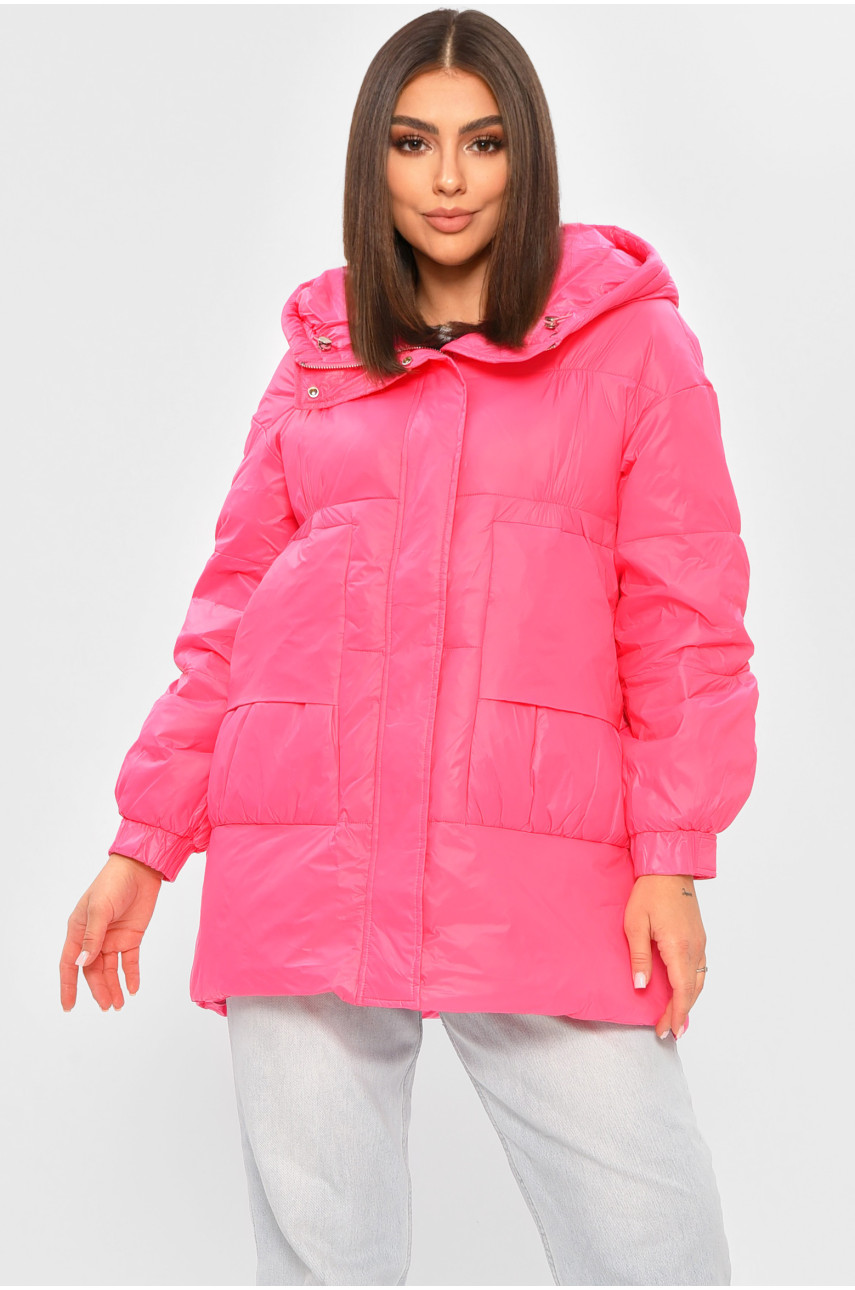 Куртка женская демисезонная малинового цвета Уценка 082 211143