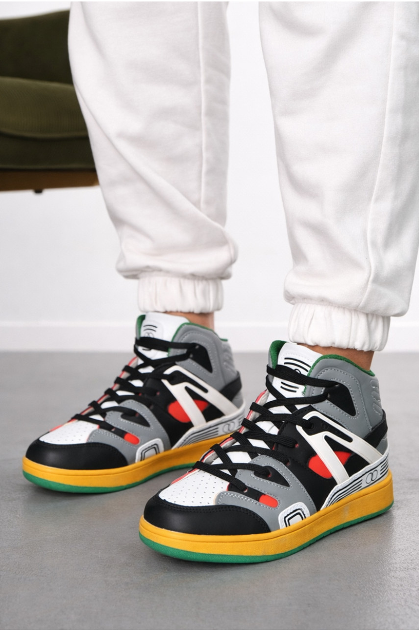 Кроссовки женские серого цвета на шнуровке 8939в-4 211146