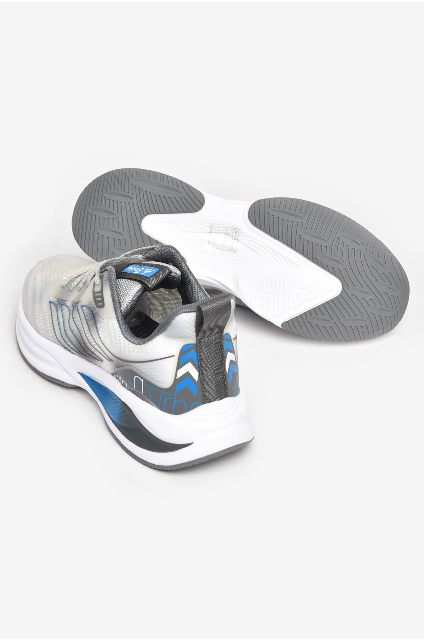 Кроссовки мужские светло-серого цвета на шнуровке 2849-4 211154