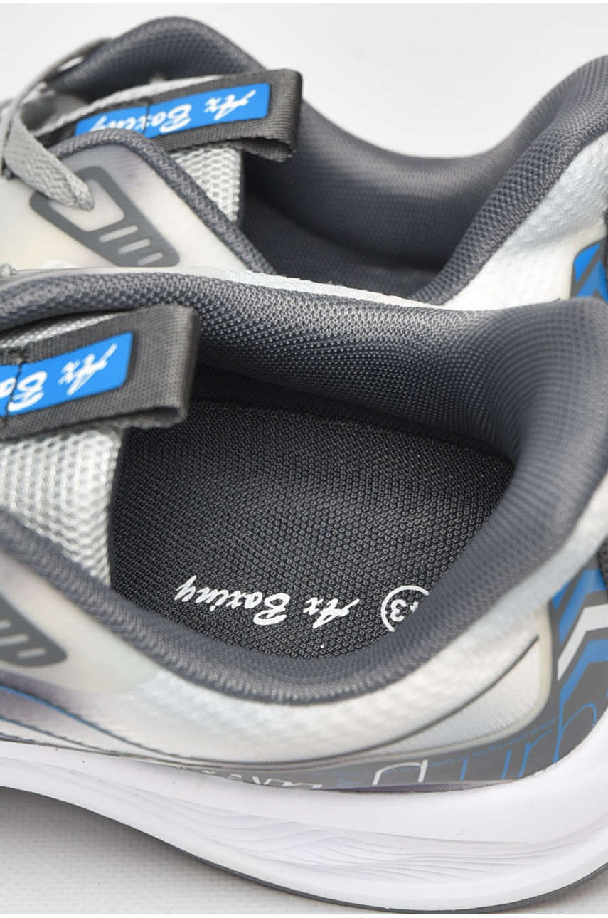 Кроссовки мужские светло-серого цвета на шнуровке 2849-4 211154