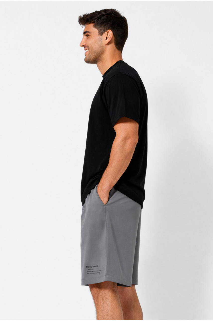 Шорты мужские однотонные серого цвета 21786 211155