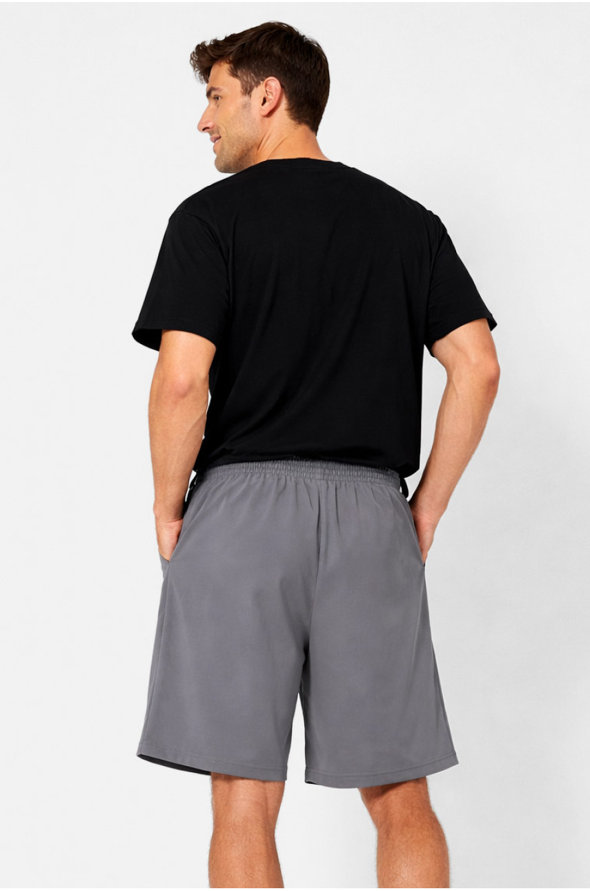 Шорты мужские однотонные серого цвета 21786 211155 Шорты мужские однотонные серого цвета 21786 211155