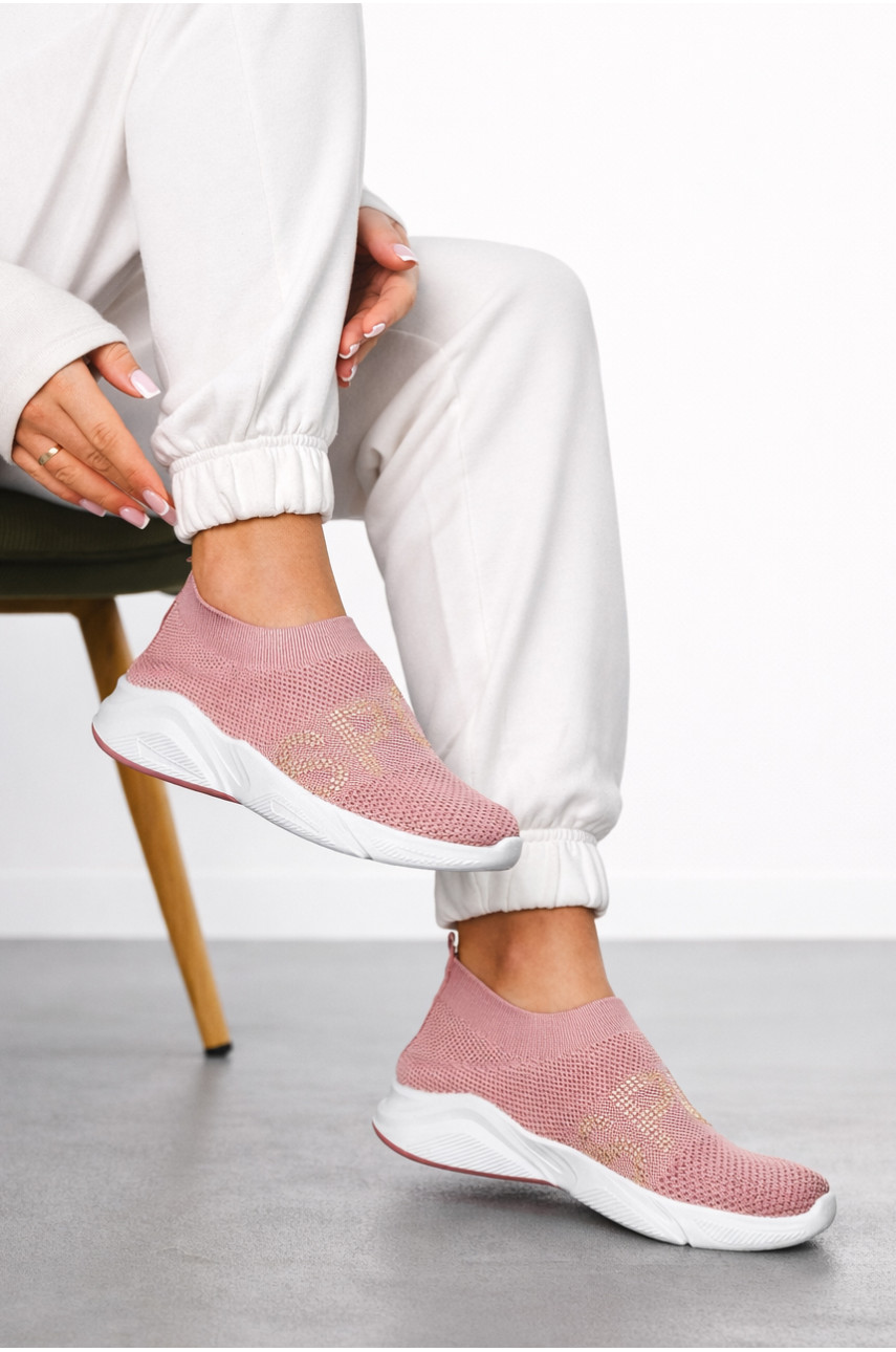 Мокасины женские пудрового цвета н52-3 211156