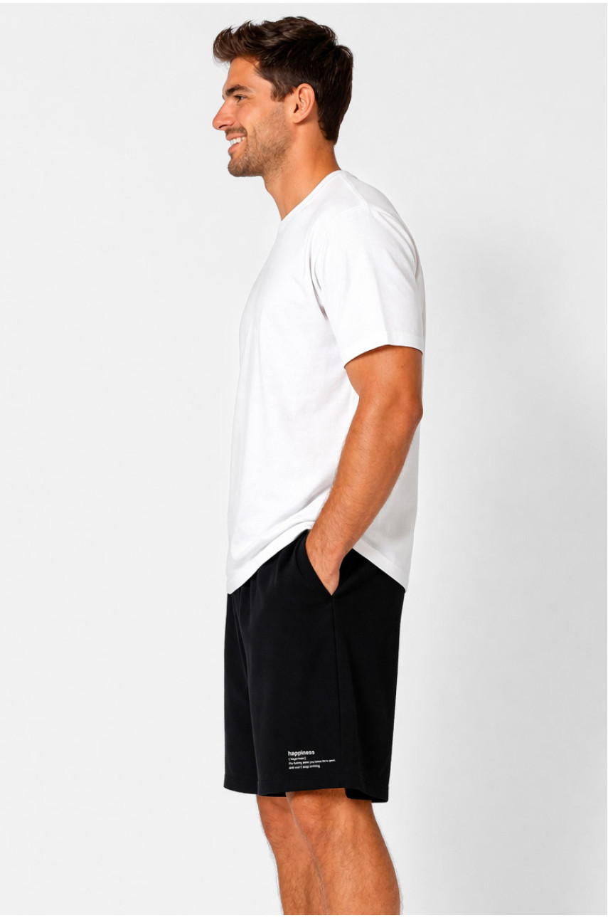 Шорты мужские однотонные черного цвета 21786 211158