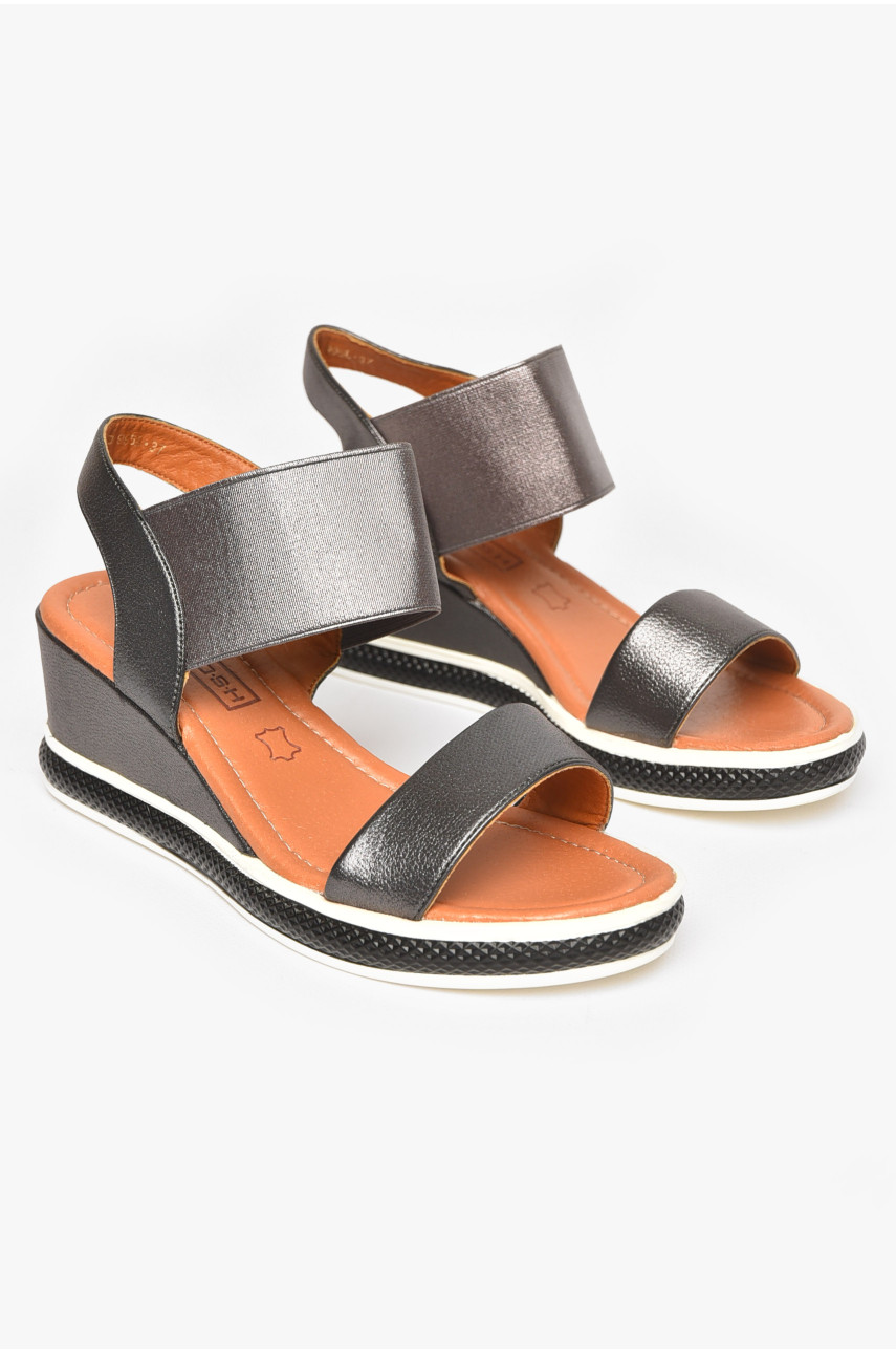 Босоножки женские серого цвета 995-L 211159