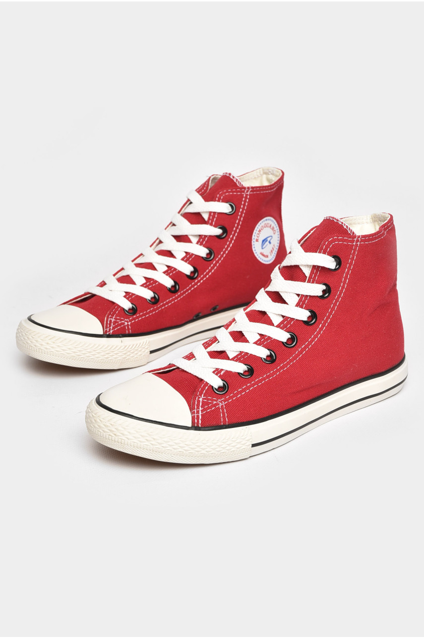 Кеды мужские красного цвета текстиль 8257 211172