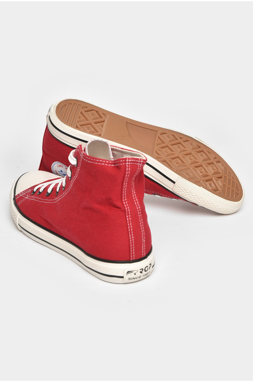 Кеды мужские красного цвета текстиль 8257 211172