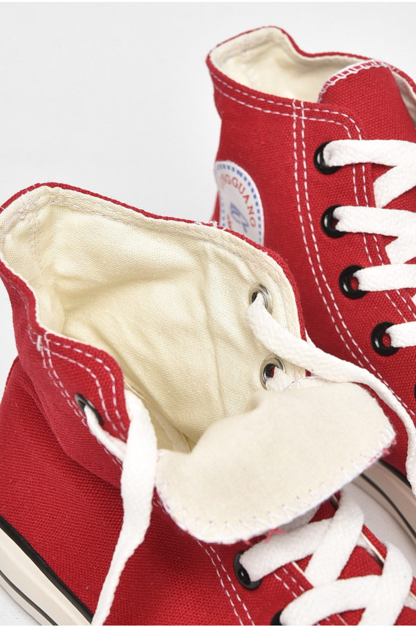 Кеды мужские красного цвета текстиль 8257 211172