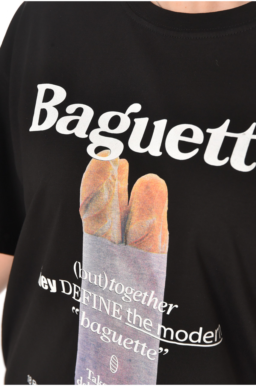 Футболка женская черного цвета 211174 Футболка женская черного цвета 211174