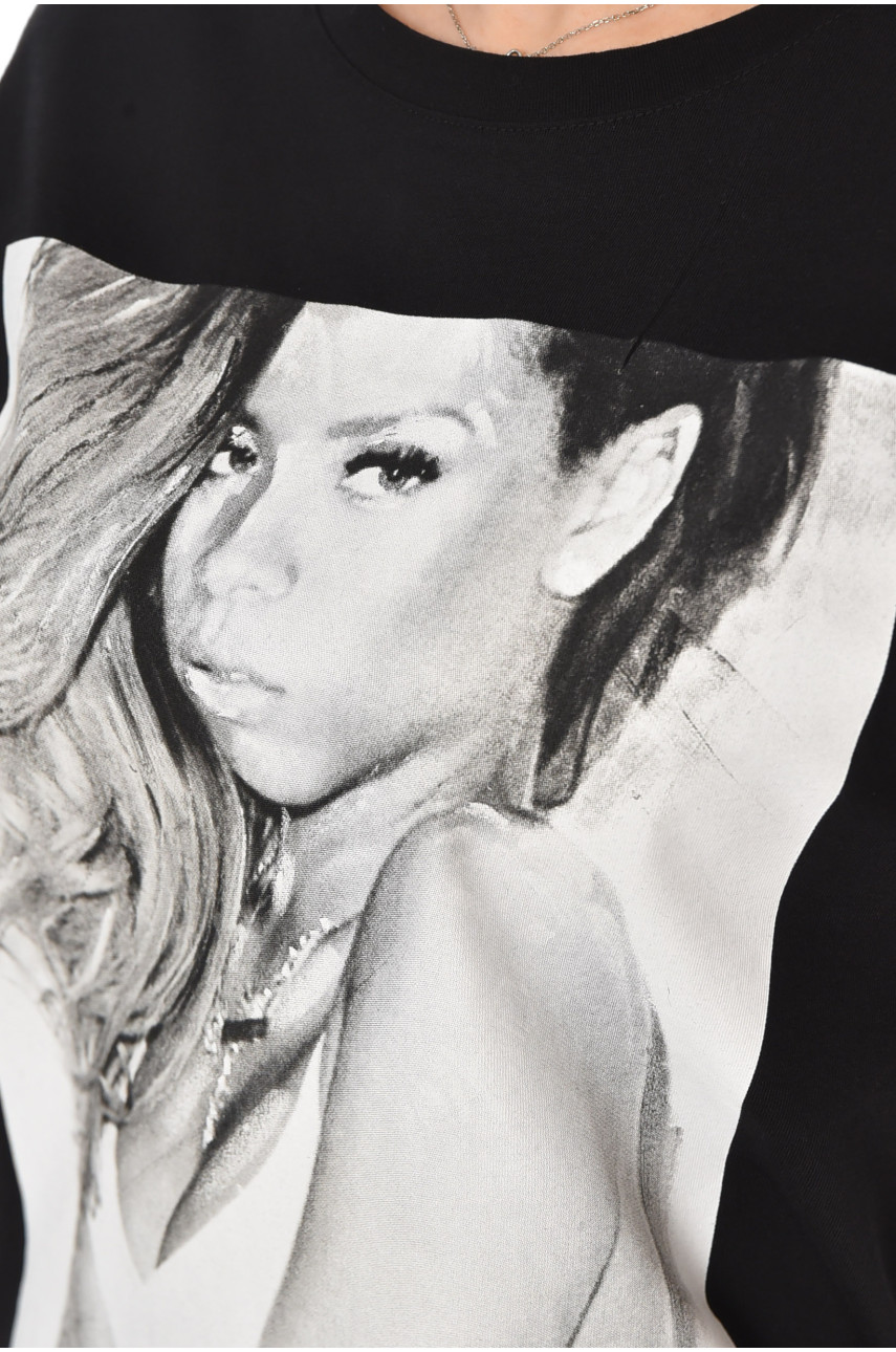 Футболка женская черного цвета 211181 Футболка женская черного цвета 211181