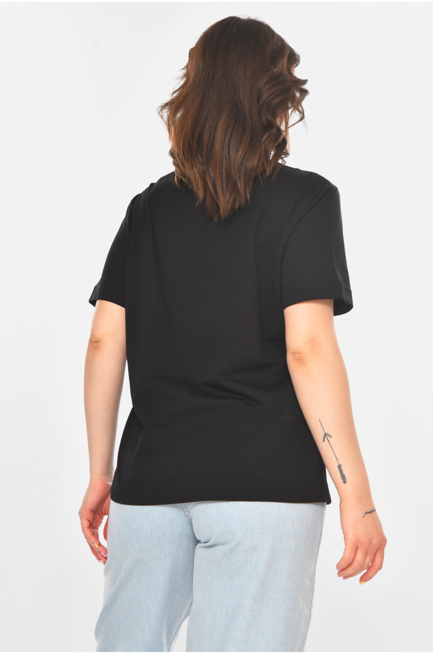 Футболка женская черного цвета 211192