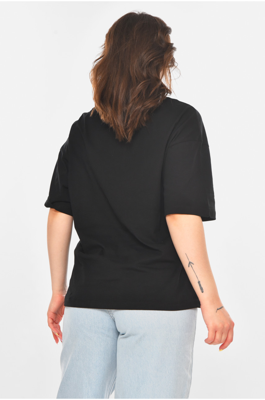 Футболка женская черного цвета 211203