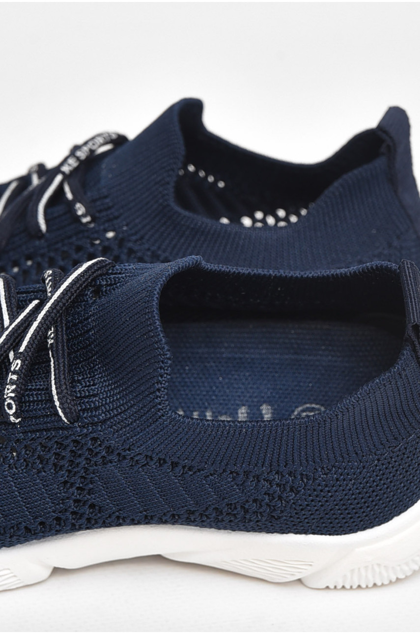 Кросівки дитячі синього кольору на шнурівці 294С-7 211214