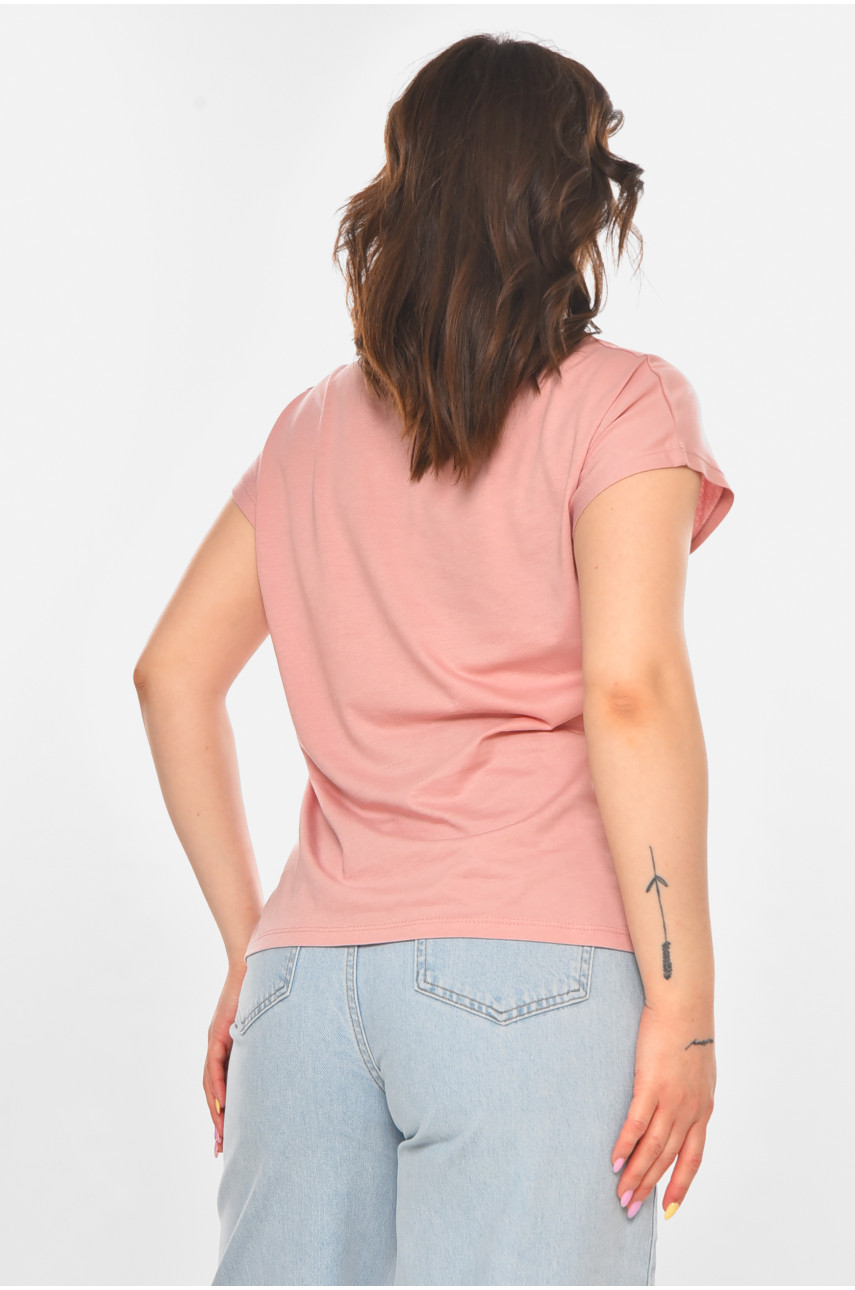 Футболка женская розового цвета 211224