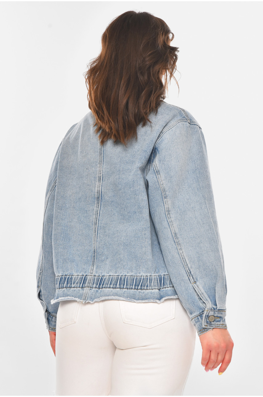 Джинсовка женская голубого цвета 211228