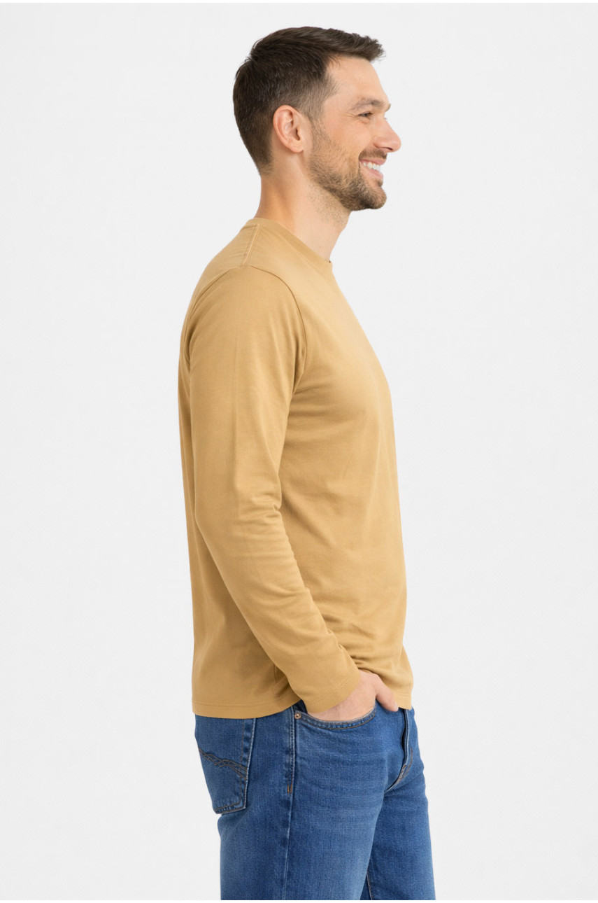 Кофта чоловіча однотонна бежевого кольору GP105 211229