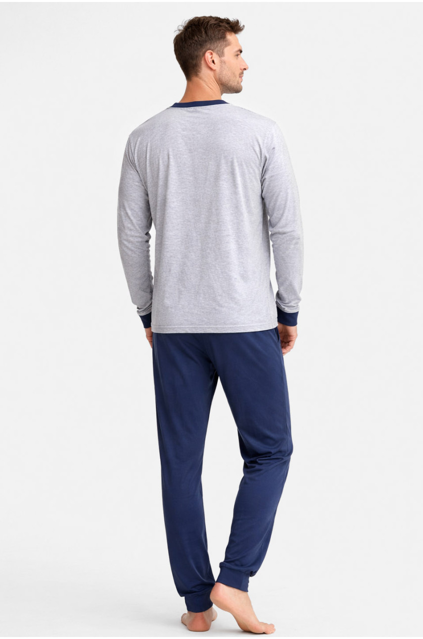 Пижама мужская серого цвета с принтом 70438 211236 Пижама мужская серого цвета с принтом 70438 211236