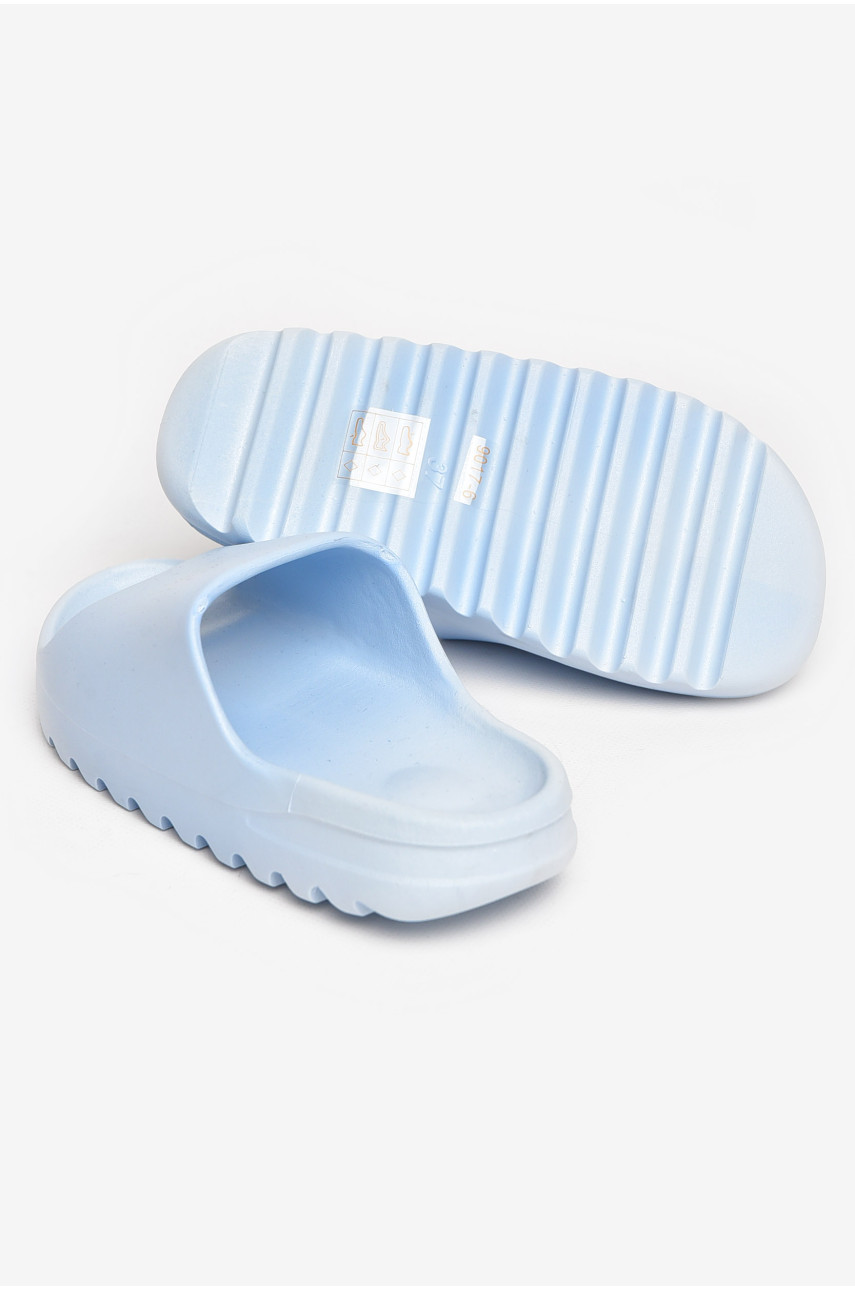 Шлепанцы резиновые женские голубого цвета 9017-6 211239 Шлепанцы резиновые женские голубого цвета 9017-6 211239