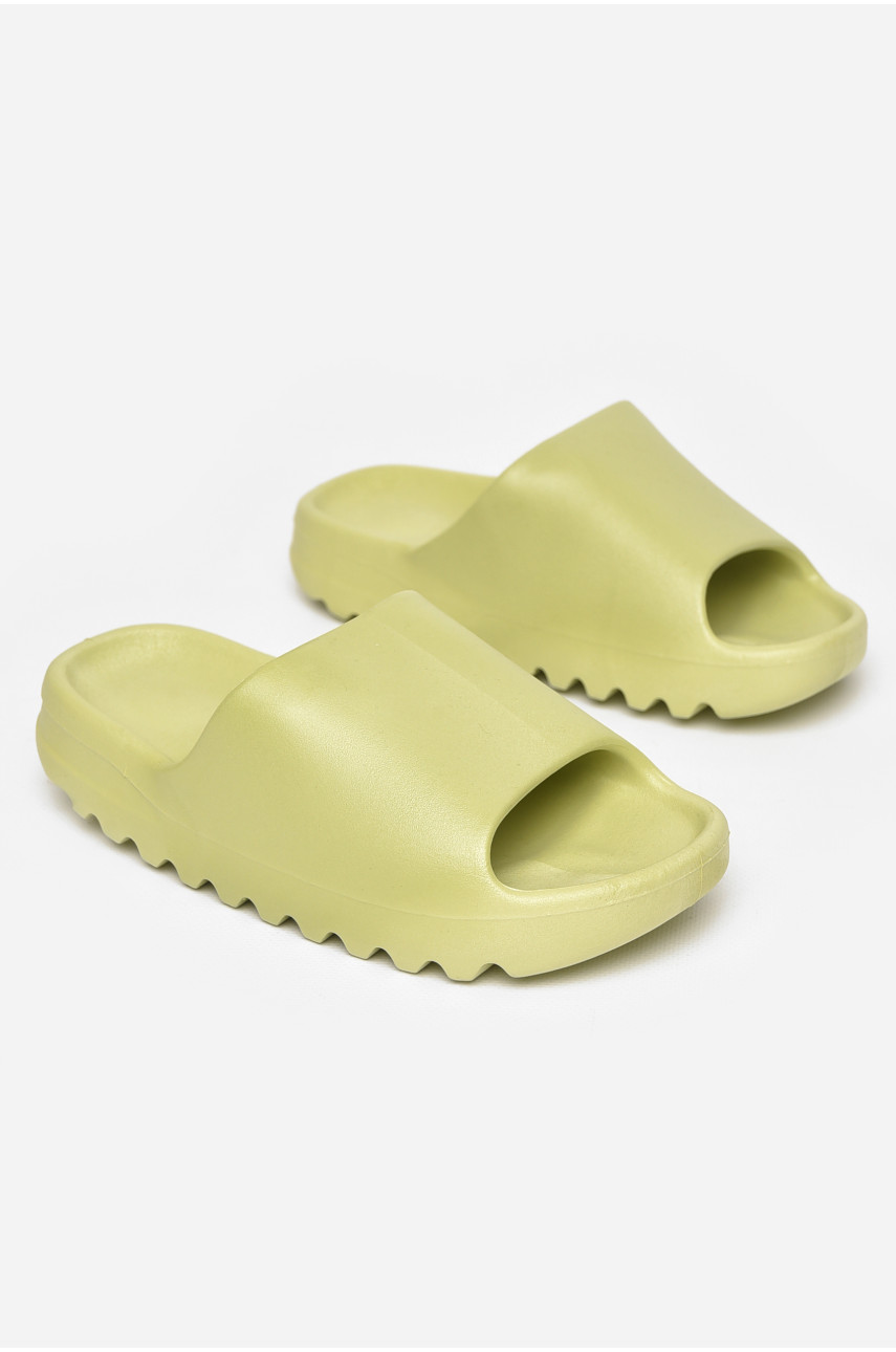 Шлепанцы резиновые женские оливкового цвета 9017-7 211241