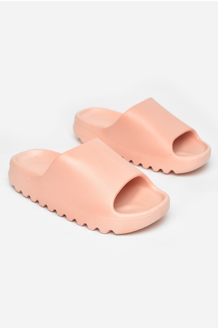 Шлепанцы резиновые женские пудрового цвета 9017-5 211242
