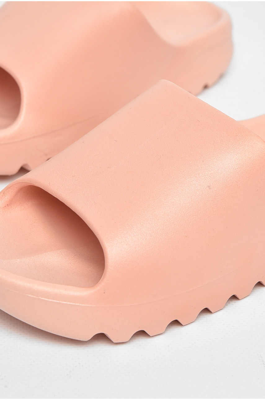 Шлепанцы резиновые женские пудрового цвета 9017-5 211242
