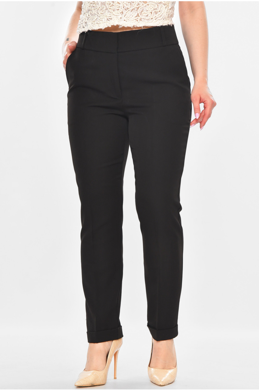 Брюки женские однотонные черного цвета 0105 211243