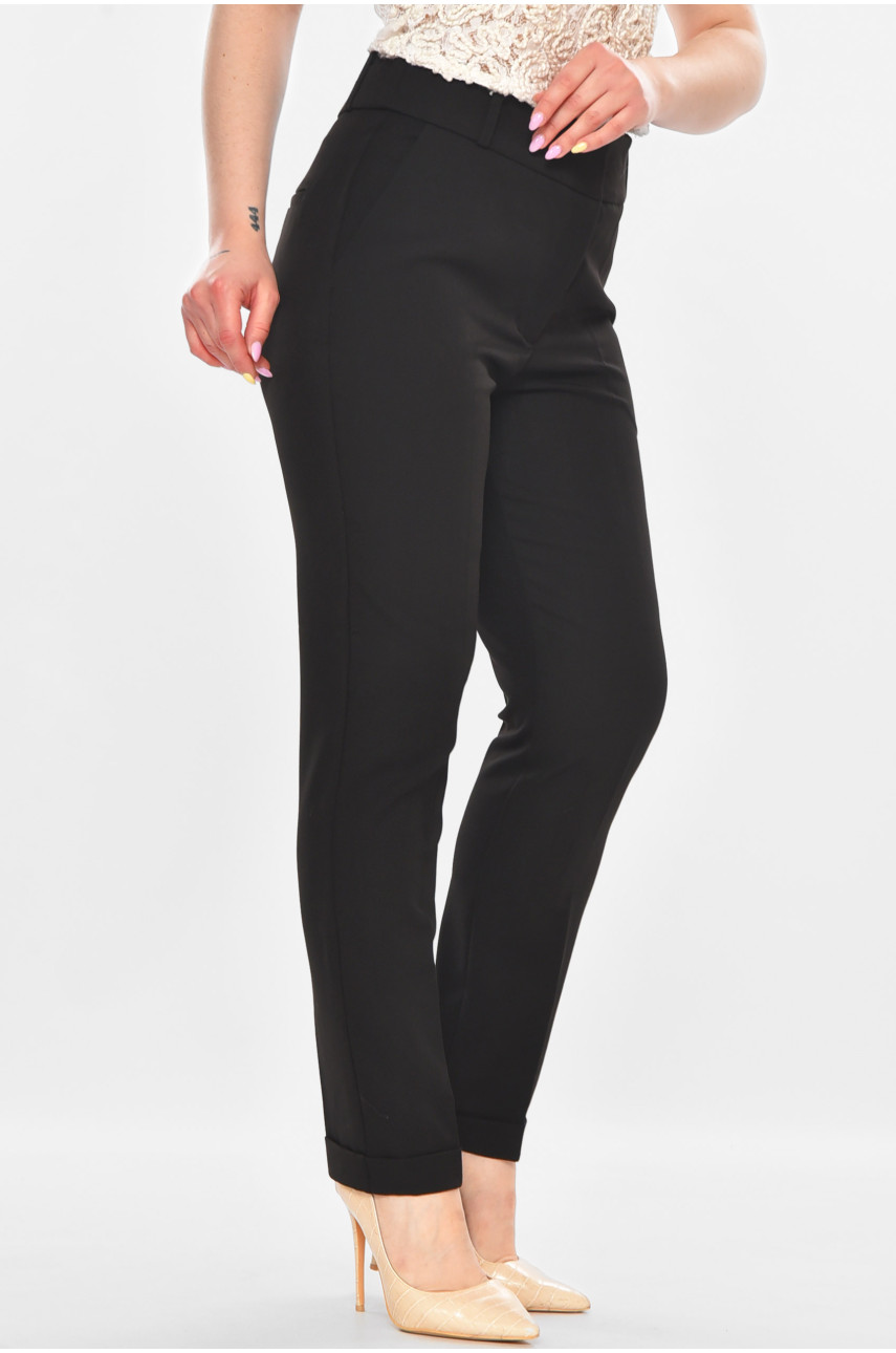 Брюки женские однотонные черного цвета 0105 211243