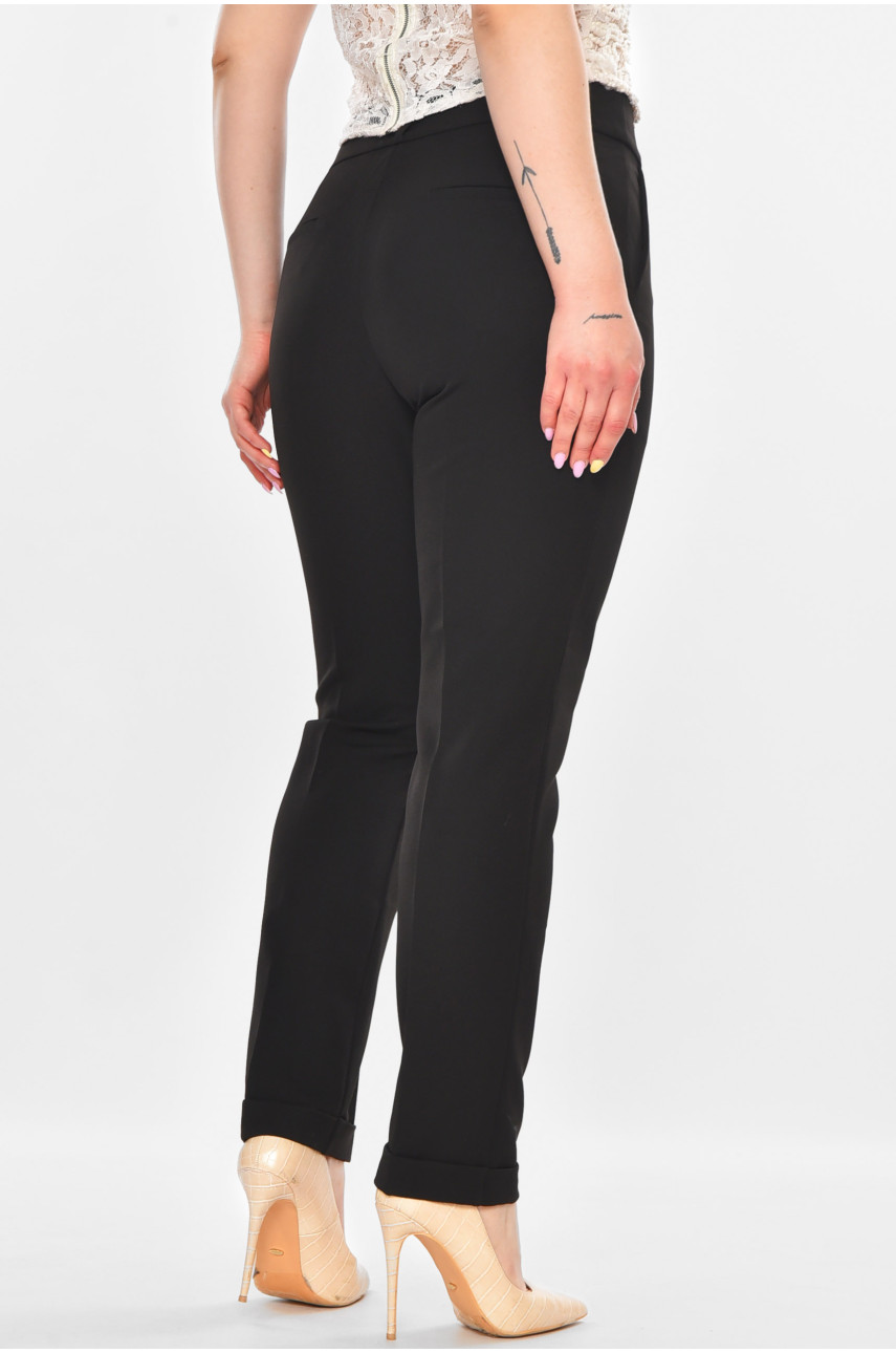 Брюки женские однотонные черного цвета 0105 211243 Брюки женские однотонные черного цвета 0105 211243