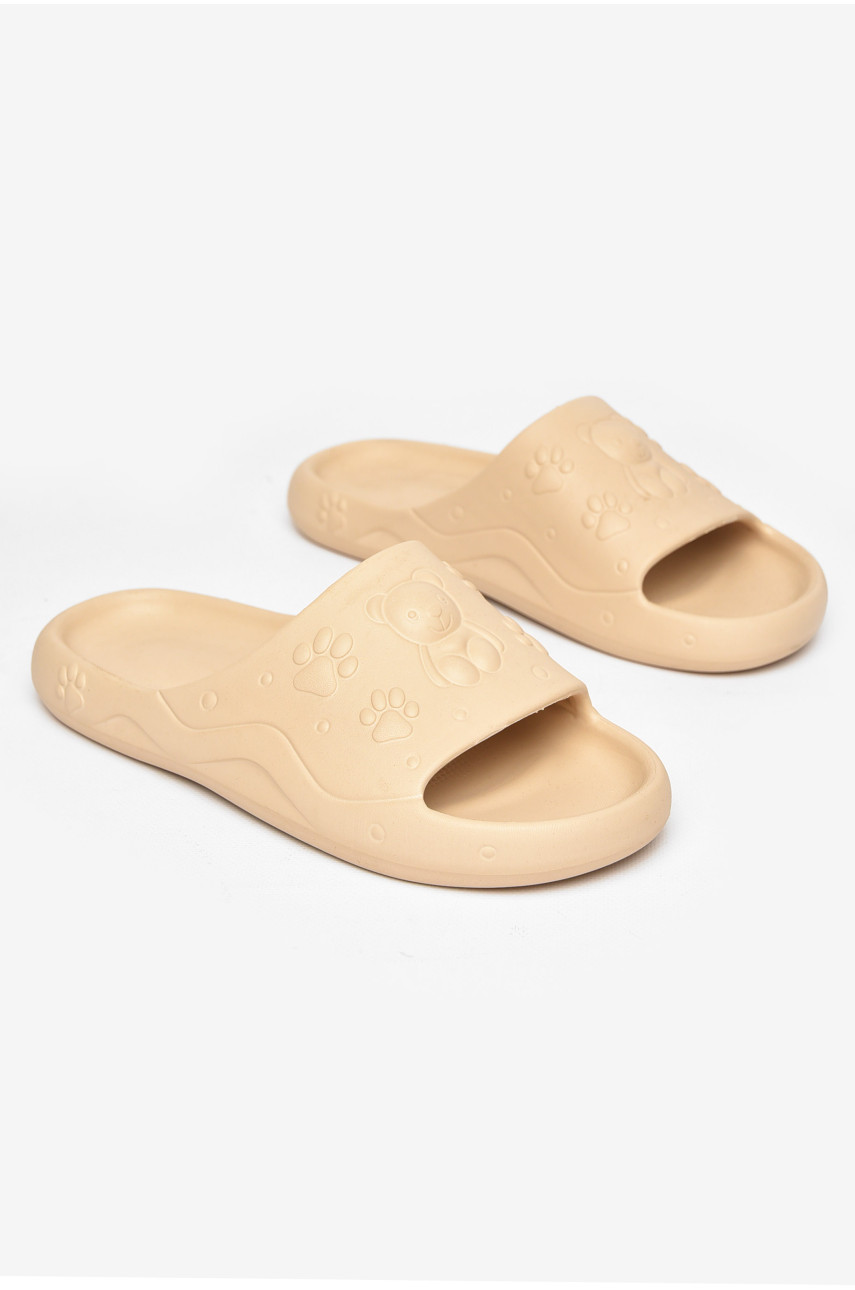 Шлепанцы пена женские бежевого цвета 5066-2 211250