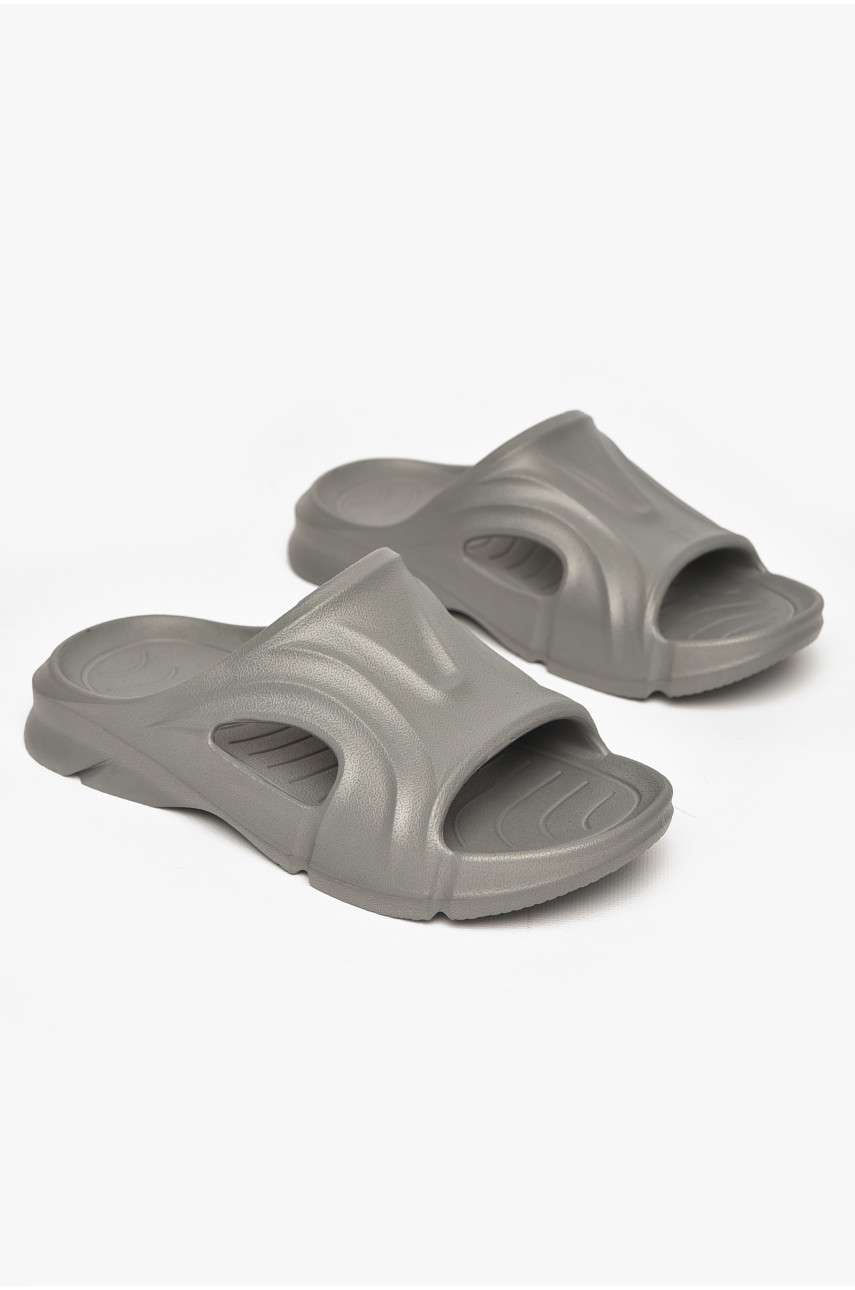 Шлепанцы пена женские серого цвета 5075-2 211253