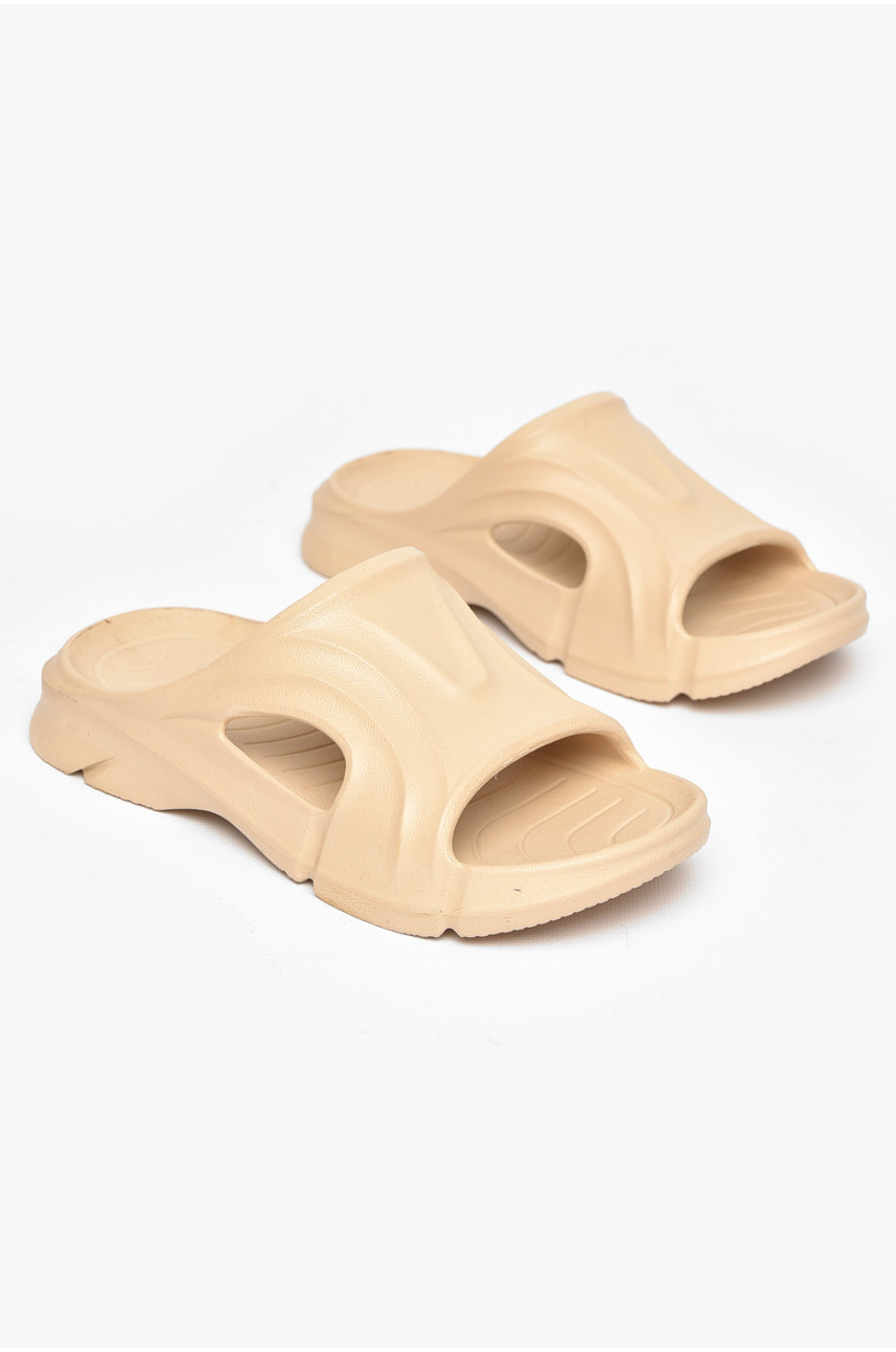 Шлепанцы пена женские бежевого цвета 5075-2 211256