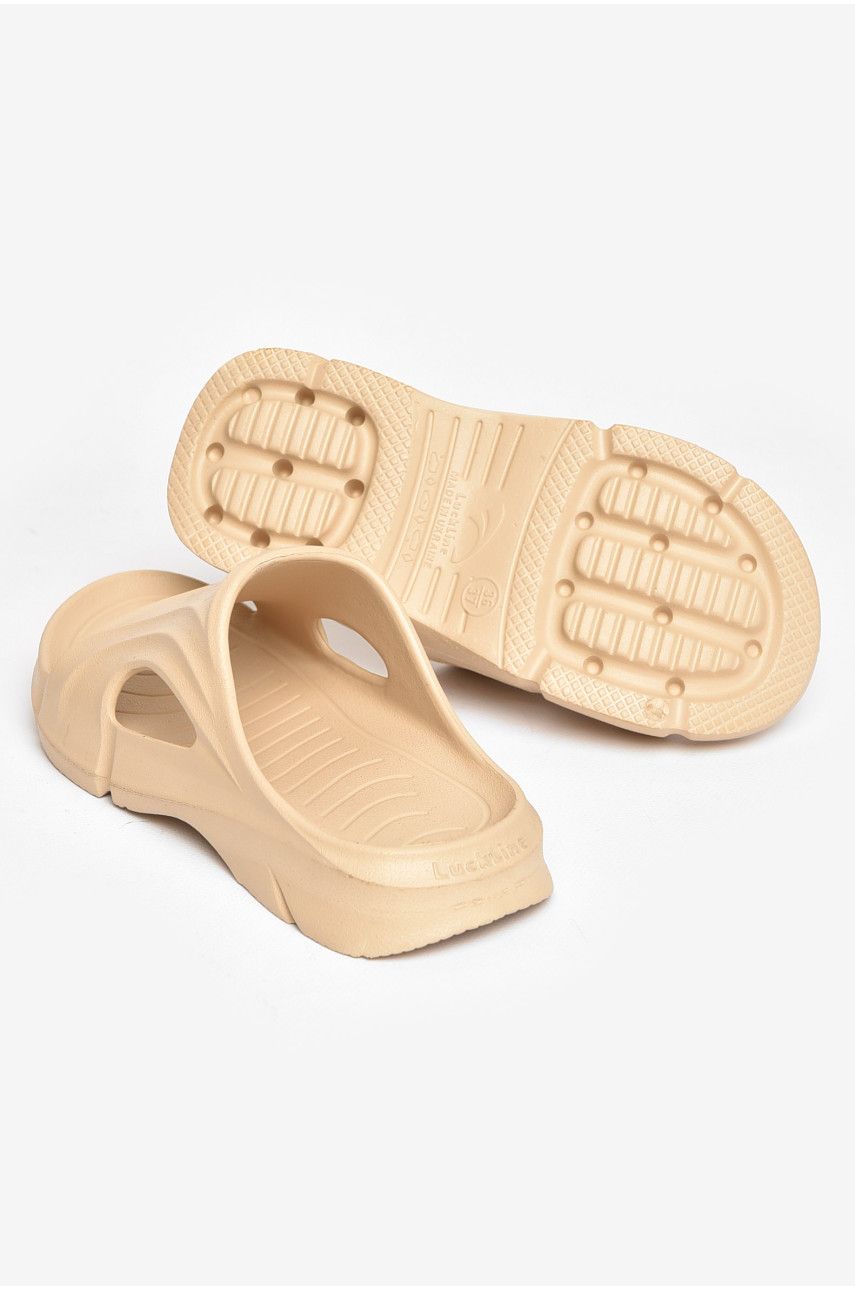 Шлепанцы пена женские бежевого цвета 5075-2 211256 Шлепанцы пена женские бежевого цвета 5075-2 211256