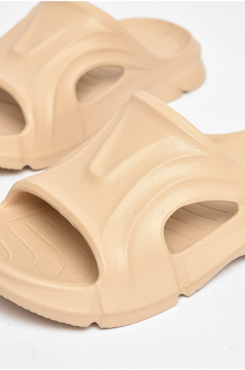 Шлепанцы пена женские бежевого цвета 5075-2 211256 Шлепанцы пена женские бежевого цвета 5075-2 211256