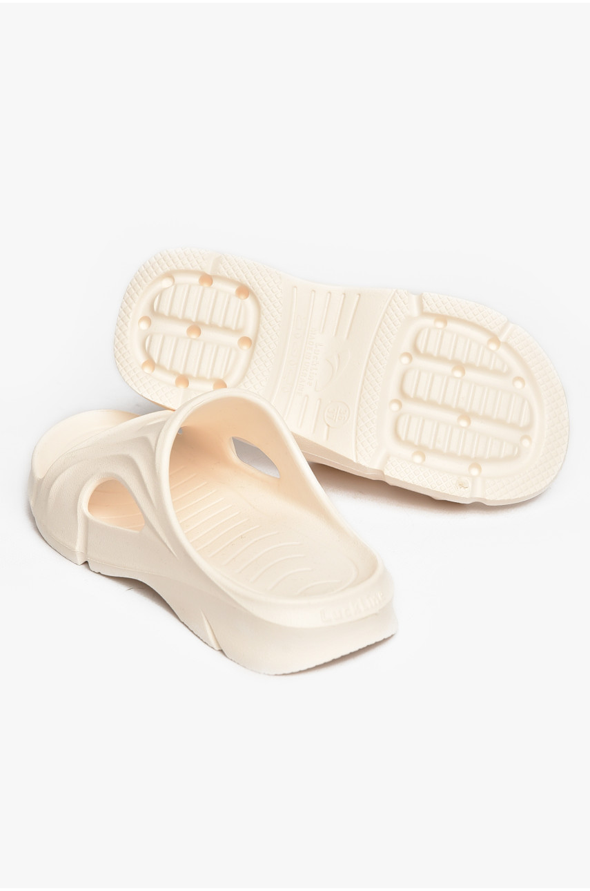 Шлепанцы пена женские белого цвета 5075-2 211259 Шлепанцы пена женские белого цвета 5075-2 211259