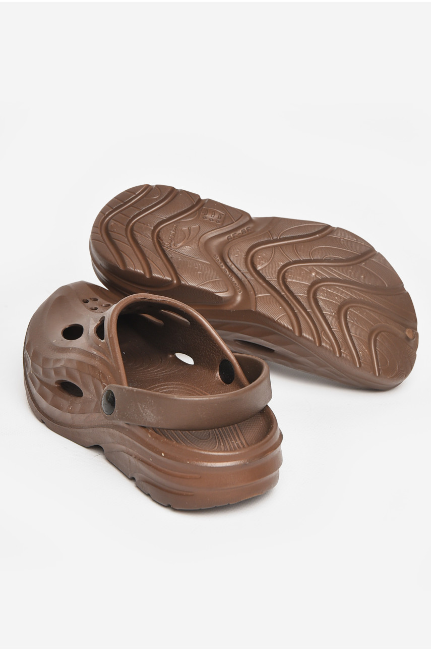 Кроксы женские шоколадного цвета 24710-2 211260