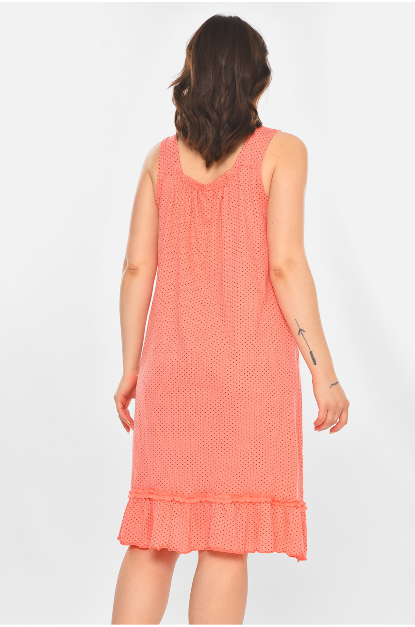 Ночная рубашка женская полубатальная тёмно-розового цвета с принтом 338 211297