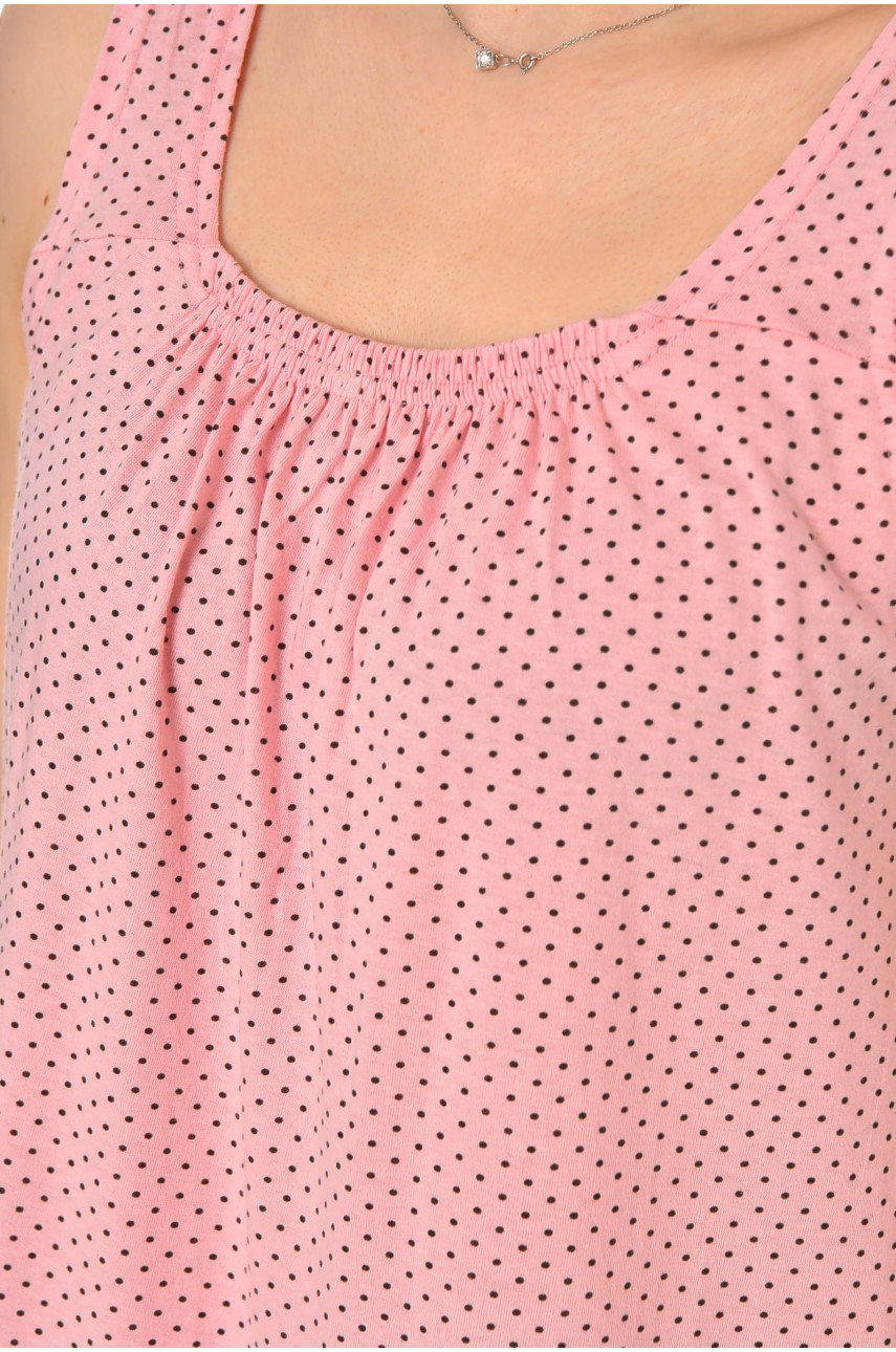 Ночная рубашка женская полубатальная розового цвета с принтом 338 211299