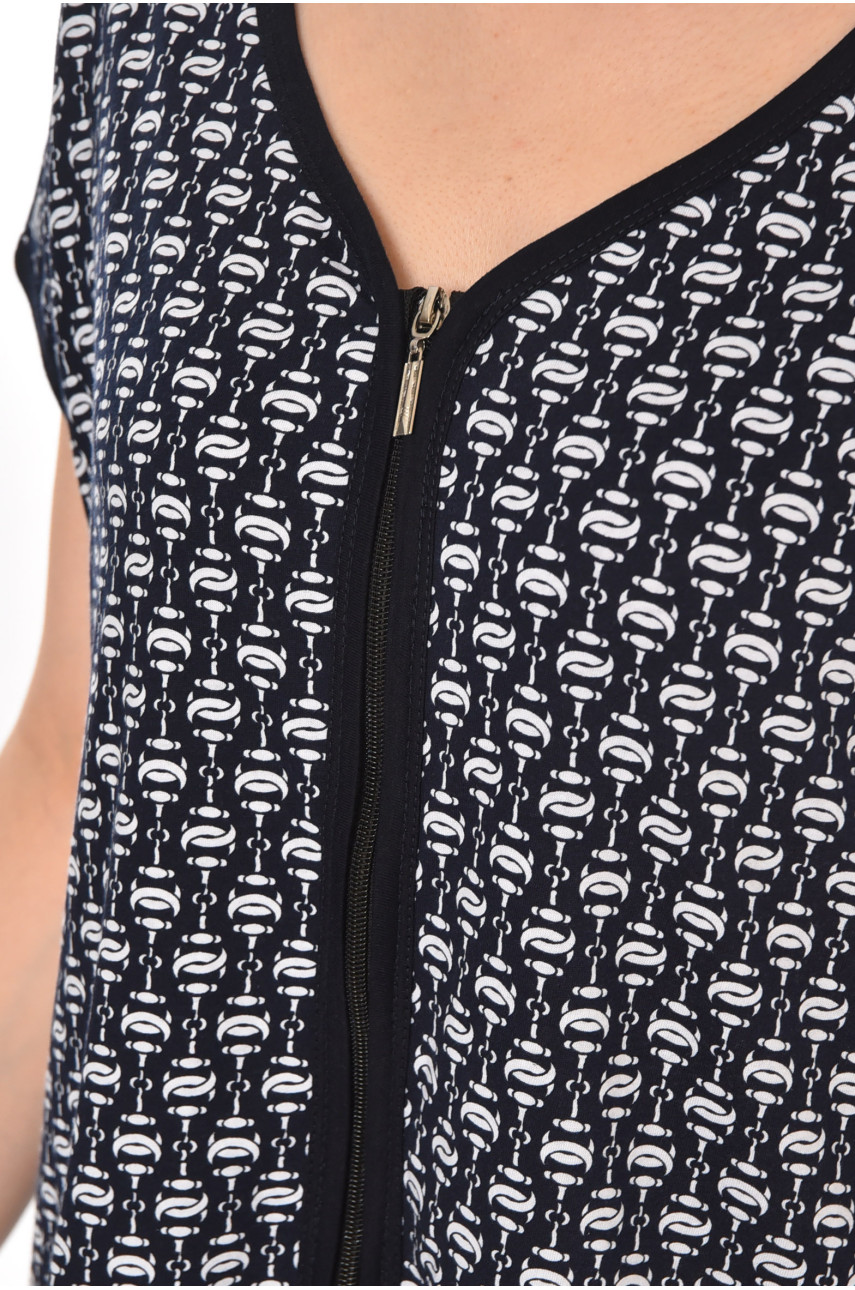 Халат женский батальный тёмно-синего цвета с принтом AN-3300 211332