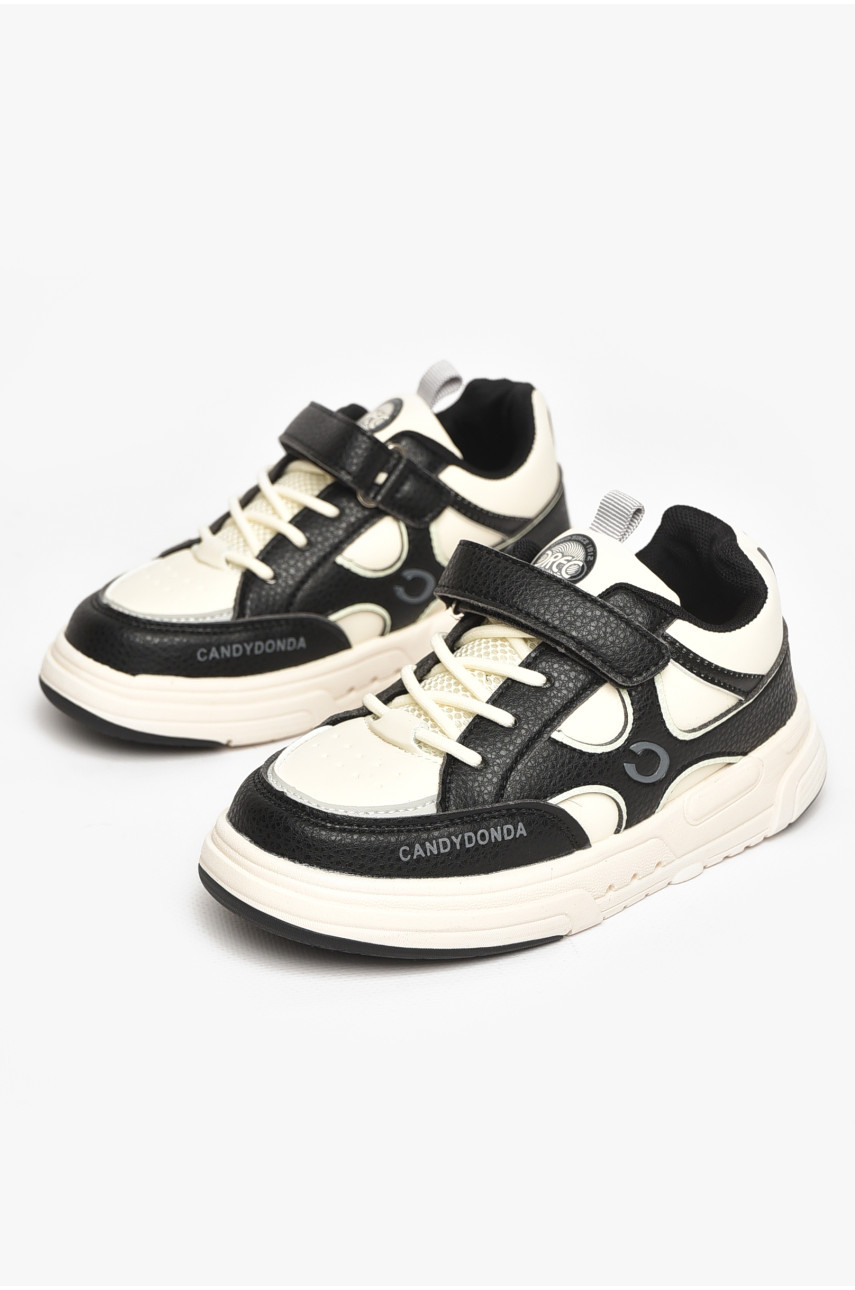 Кросівки дитячі молочного кольору на ліпучці А761-1 211352