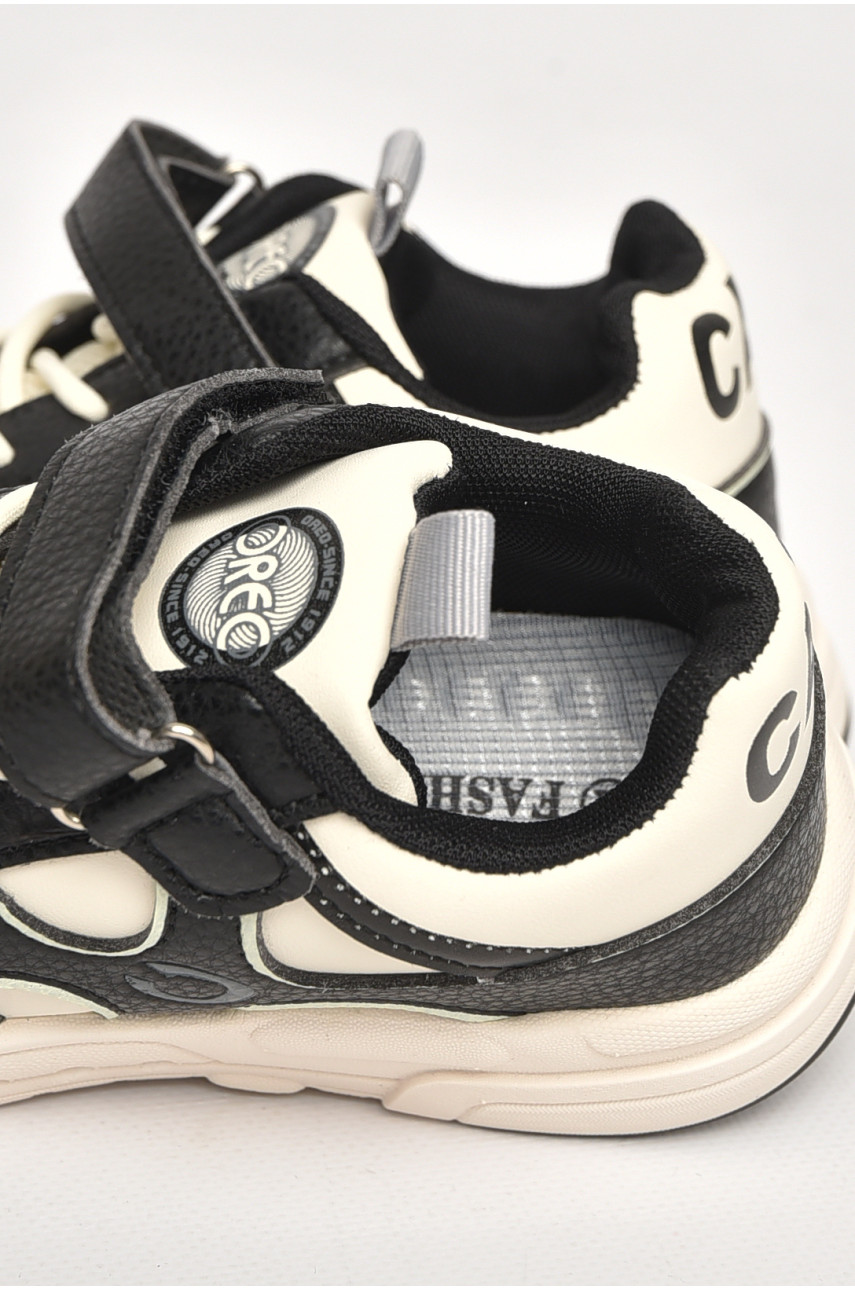 Кросівки дитячі молочного кольору на ліпучці А761-1 211352 Кросівки дитячі молочного кольору на ліпучці А761-1 211352