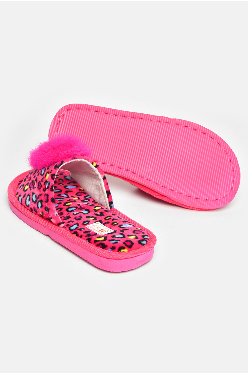 Капці домашні жіночі велюрові рожевого кольору 211367