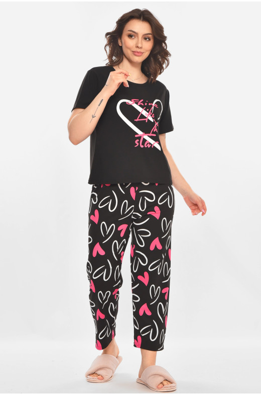 Пижама женская черного цвета 407 211370