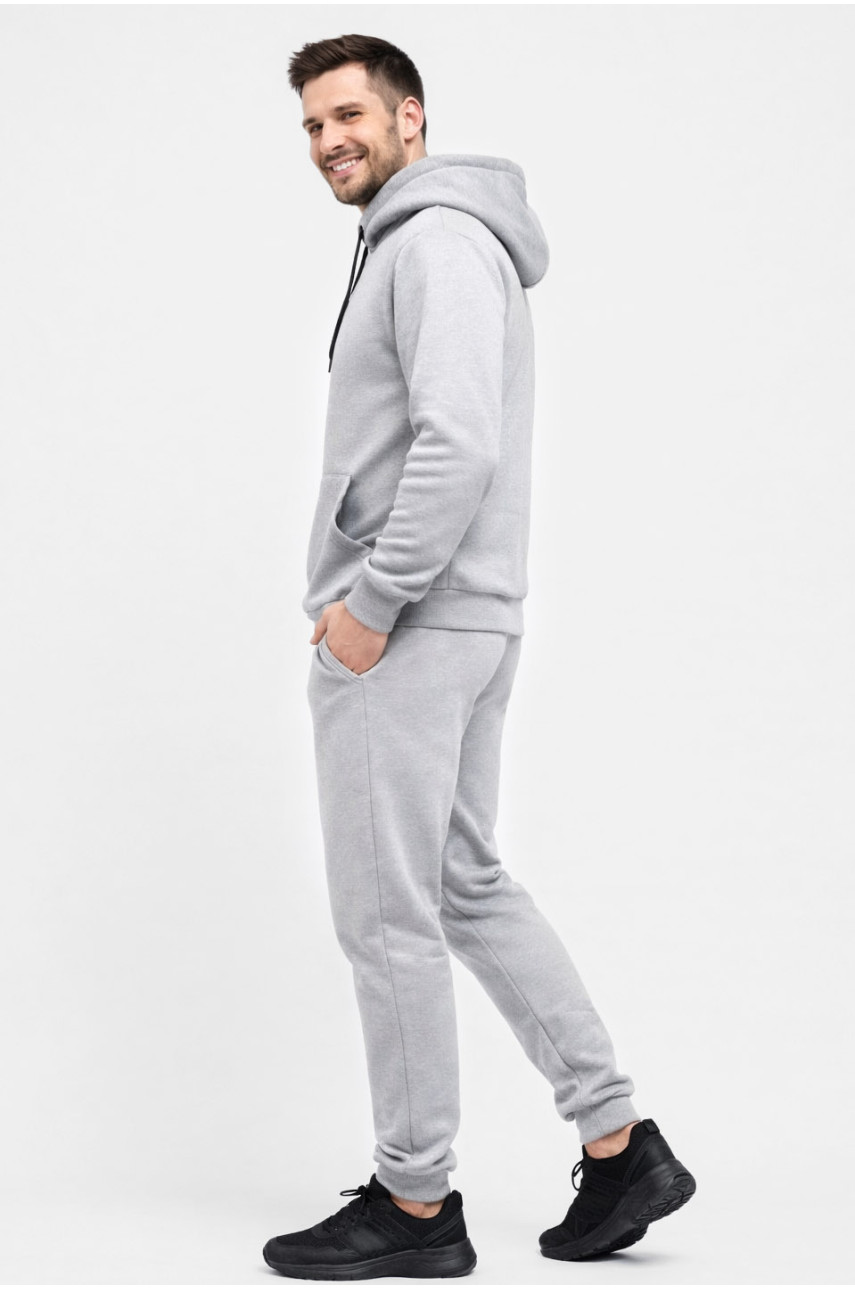 Спортивний костюм чоловічий на флісі сірого кольору 211382