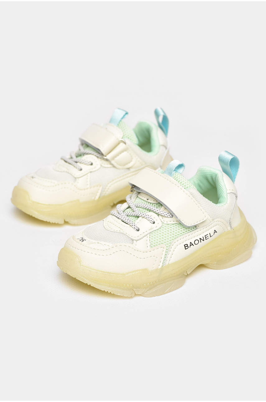 Кросівки дитячі молочного кольору А072-7 211386