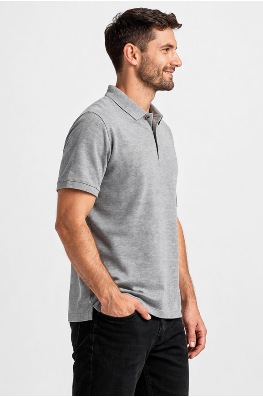 Футболка мужская однотонная серого цвета 211387