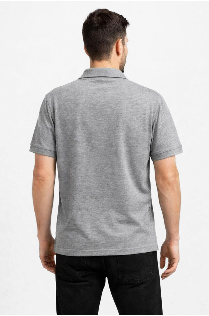 Футболка мужская однотонная серого цвета 211387 Футболка мужская однотонная серого цвета 211387