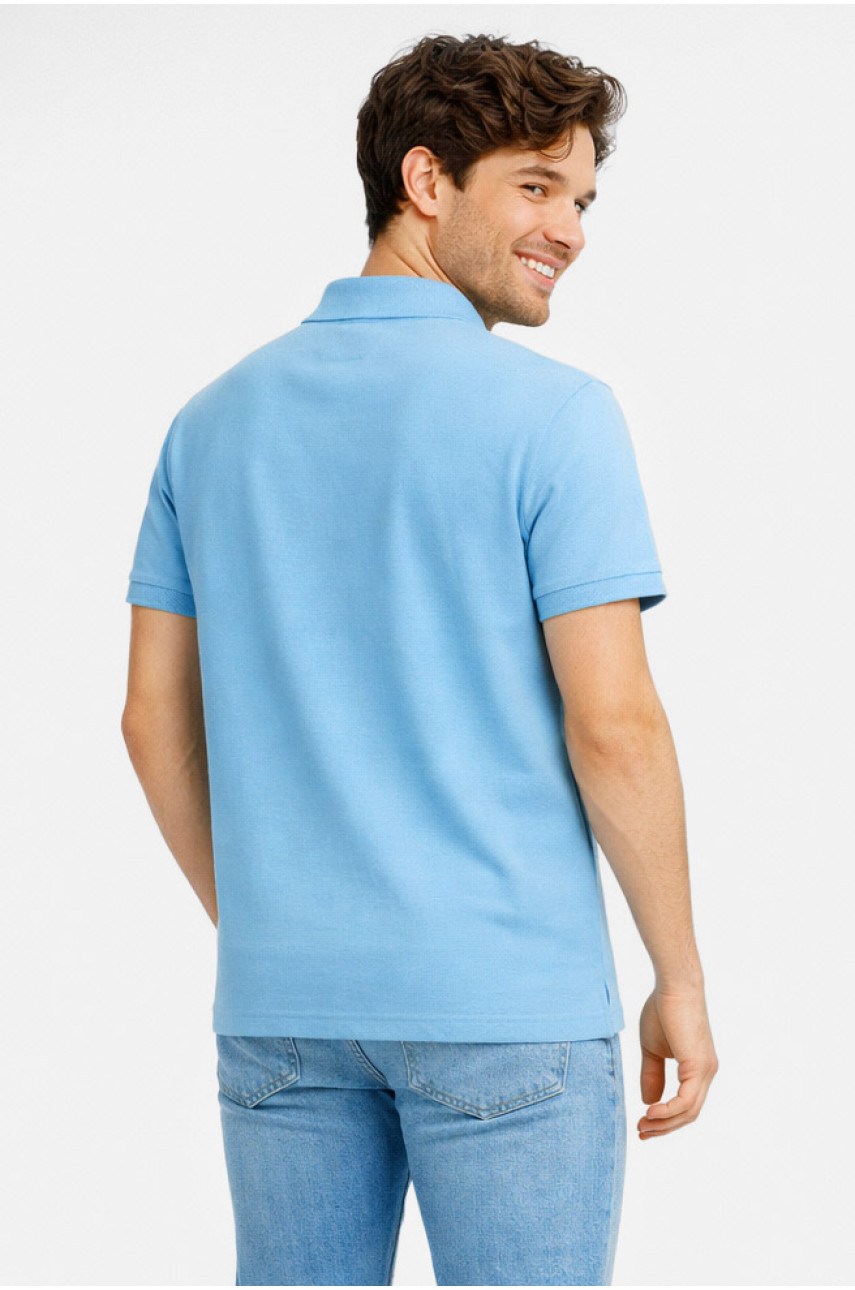 Футболка мужская однотонная голубого цвета 211388
